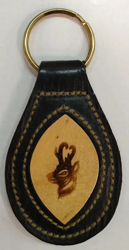 SMARCI Llavero Cuero Madera Corzo