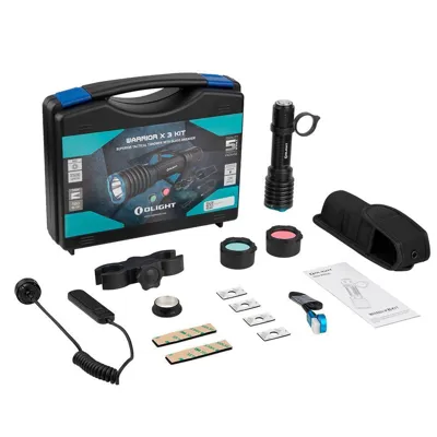 LED Warrior x 3 2500LUM. con Kit de Caza Recargable OL-9019 - OLIGHT