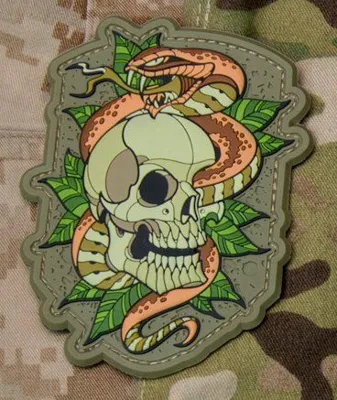 Parche de Goma 3D Skull Snake - MSM