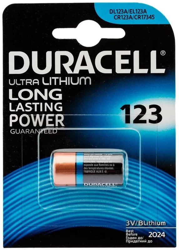 Duracell Batería de Litio CR123 Ultra Power