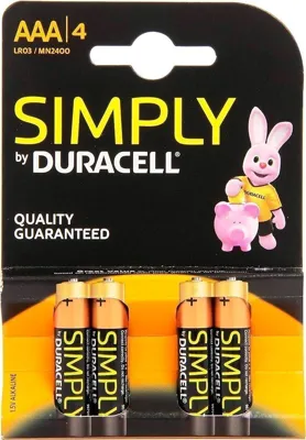 Pilas Simply AAA LR03 1.5V - Duracell