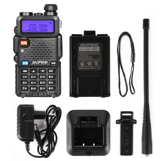 Baofeng UV-5R PTT Full Set · Negro