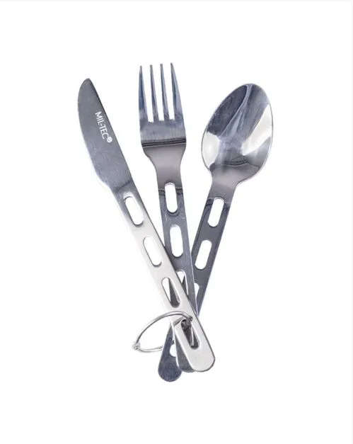 Mil-Tec Set de 3 Cubiertos Metalicos