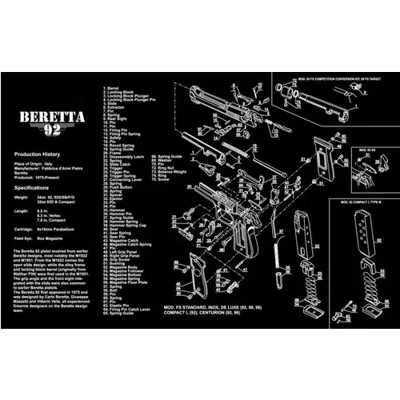 Tapete de Mecanica Pequeño - Beretta M92 - Otras Marcas