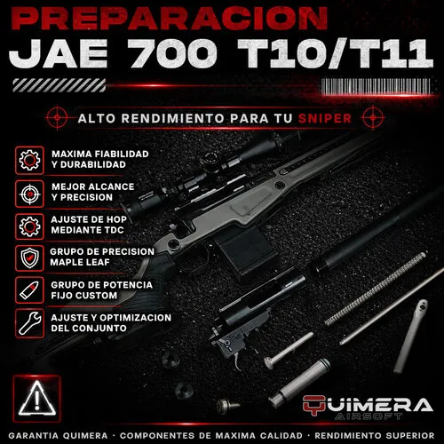 Quimera Airsoft Preparación JAE 700 T10 y T11 - Customs