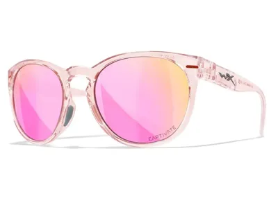 Covert – Lentes de Espejo Polarizadas Captivate en – Montura en Rubor de Cristal Brillante