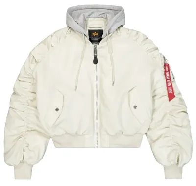 Short Hooded Light Bomber Women Stone - Alpha Industries