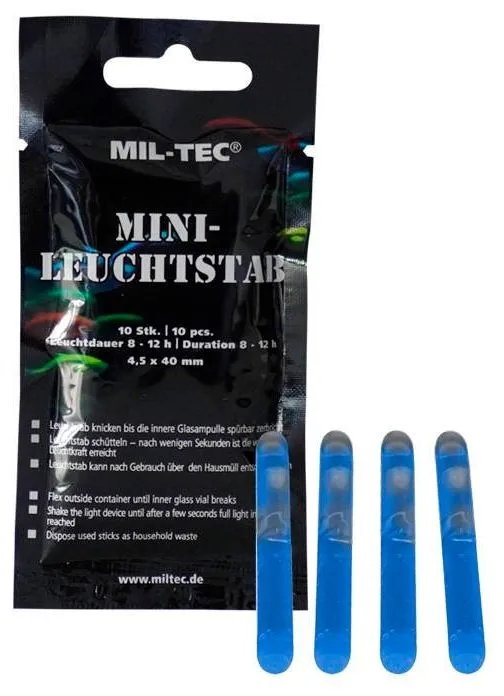 Mil-Tec Mini Luz Química 4cm · Azul
