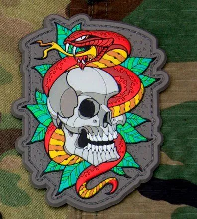 MSM Parche de Goma 3D Skull Snake