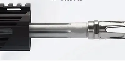 Stainless Manica Flat Bezel Muzzle Brake 14mm CCW - HAO