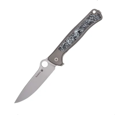 Navaja Táctica Slym M390 Titanio - Spyderco