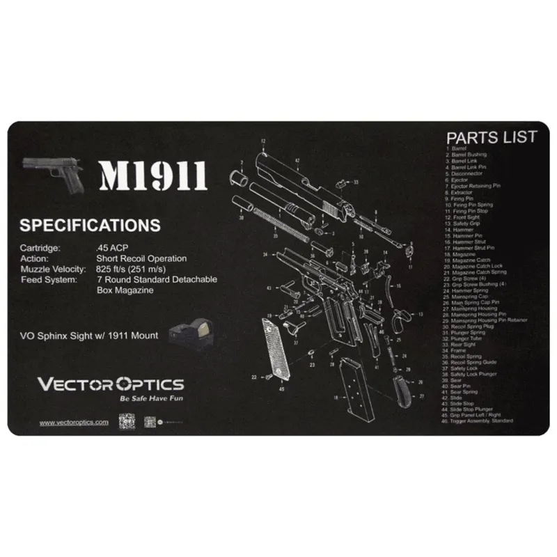 Vector Optics Alfombrilla de Limpieza M1911