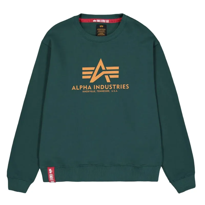Alpha Industries Suéter Basic Big Logo Sweatshirt · Verde / OD