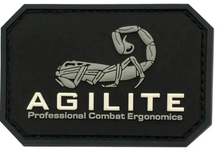 Agilite 3D PVC Logo · Negro