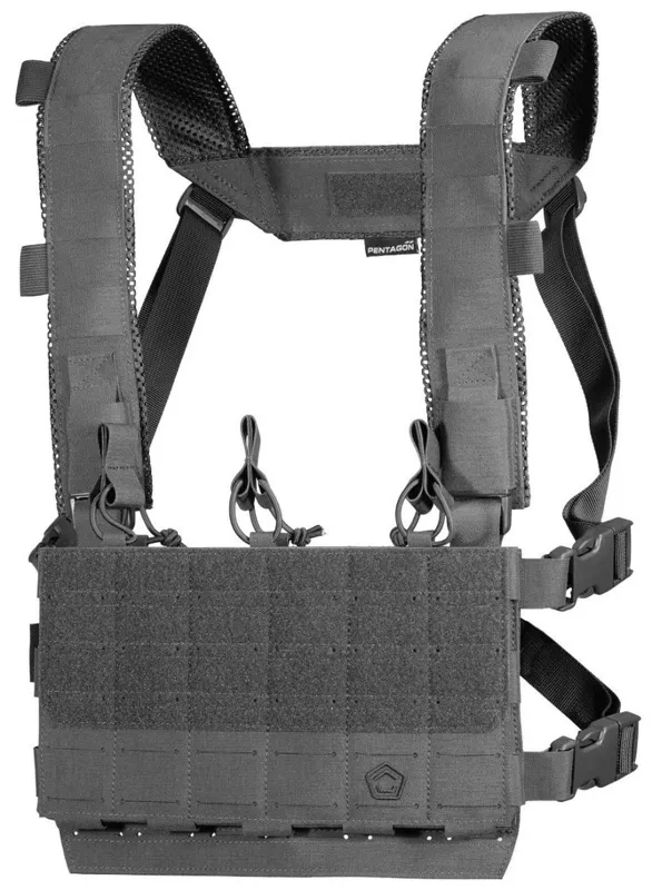 Pentagon Chest Rig Amina Micro Modular Wolf · Gris