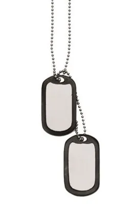 Chapas de Identificación Dog Tag con Goma - MilTec