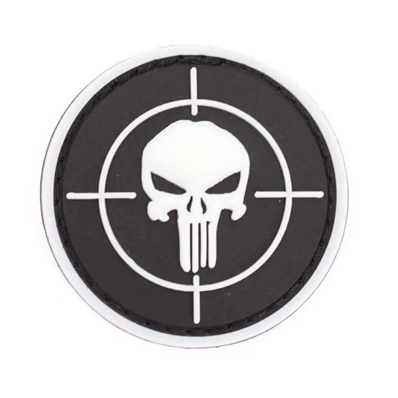 Immortal Warrior Patch 3D Small Punisher [IW] · Negro