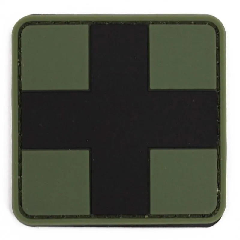 Immortal Warrior Patch 3D Medic Cross / [IW] · Green black