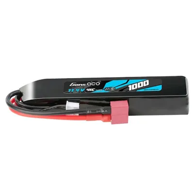 Battery 11.4V 1000mAh 45C 3S1P Deans (T) Li-Po - Gens Ace