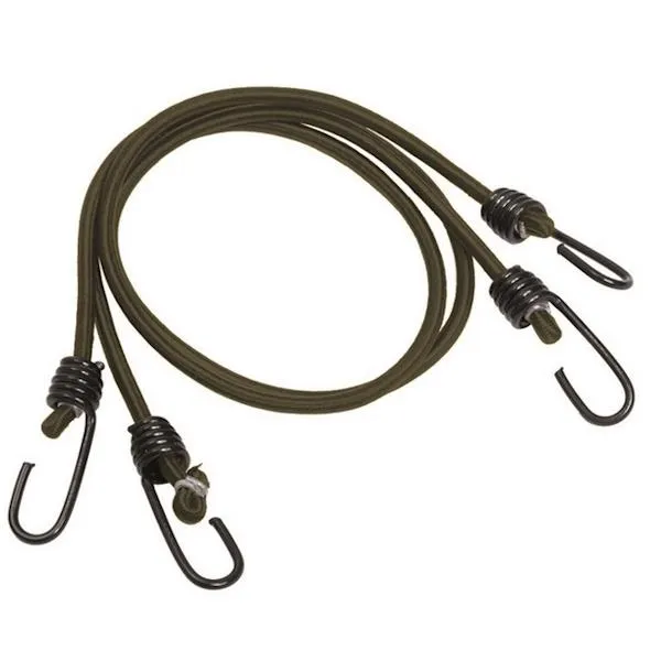 MilTec Elastic Shock Cords with Hooks (2PCS) · Verde / OD