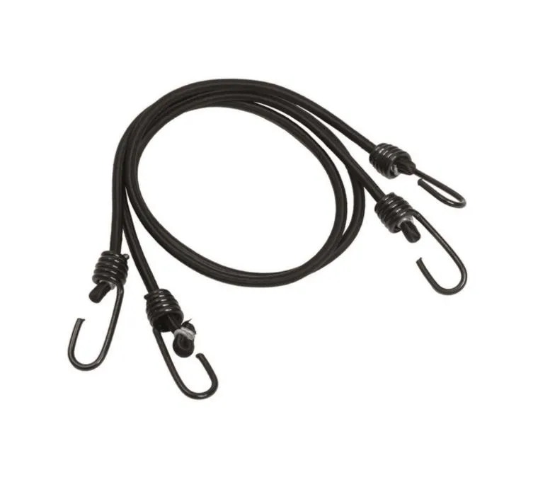 MilTec Elastic Shock Cords with Hooks (2PCS) · Negro