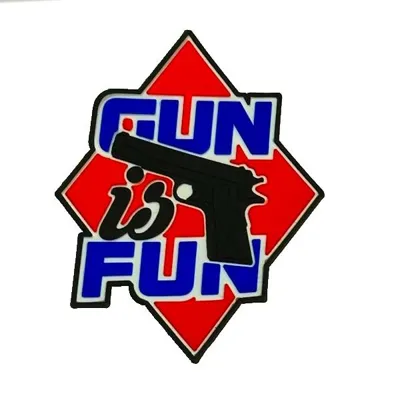 Rubber Patch Gun Is Fun (9.5x9cm)