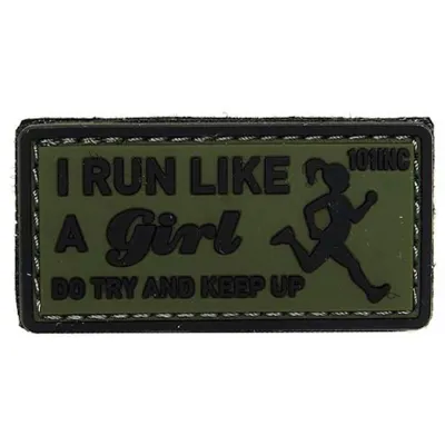Rubber Patch 3D I Run Like a Girl