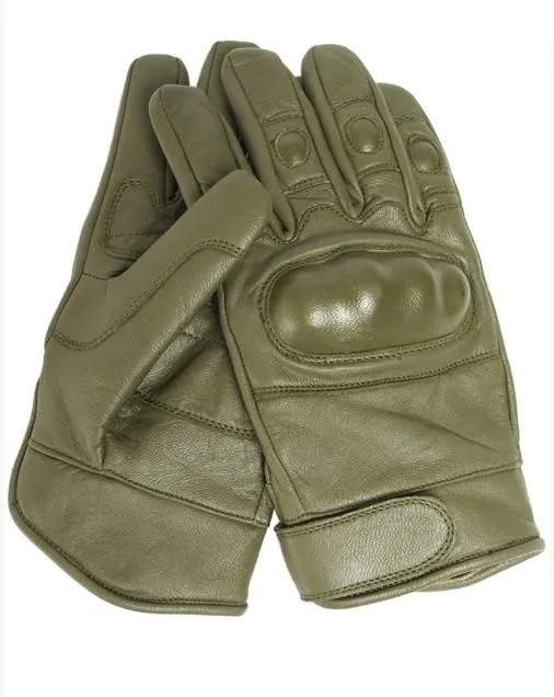 Mil-Tec Leather Combat Gloves · Verde / OD