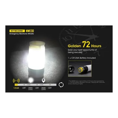 Emergency Electronic Whistle NWE30 - Nitecore
