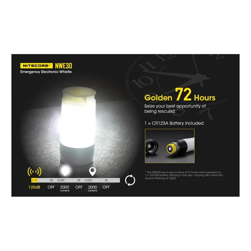 Nitecore Emergency Electronic Whistle NWE30