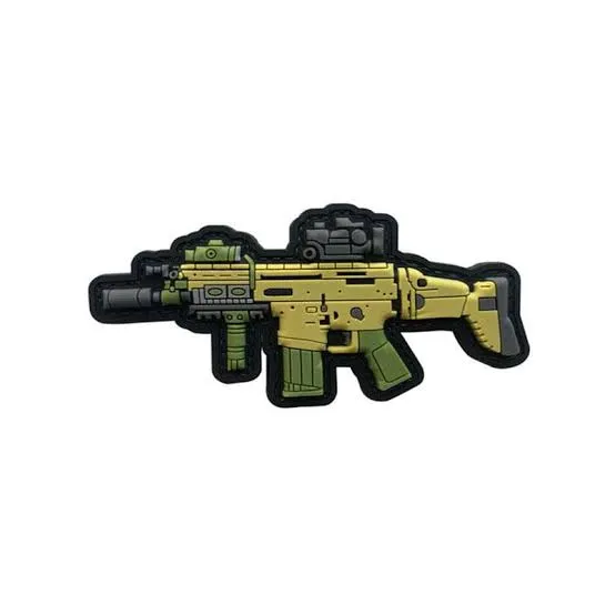 ACM AIRSOFT Patch PVC Barberic Fusil · Amarillo