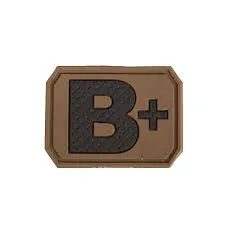 MilTec Patch 3D Blood B+ · Tan / FDE