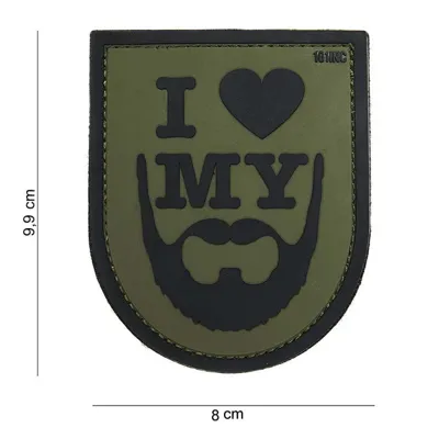 Patch 3D PVC I Love My Beard - ACM