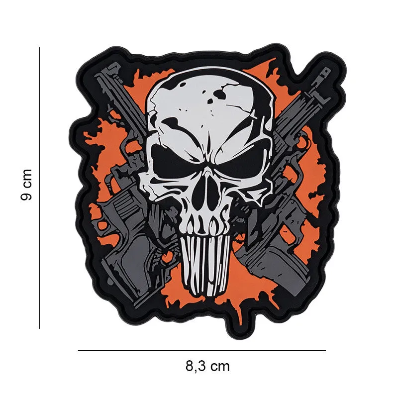 ACM Patch 3D PVC Punish Skull Crossed Guns