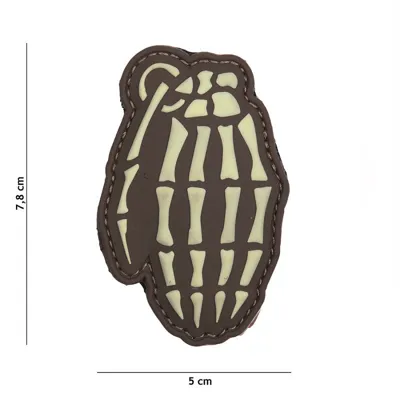 Patch 3D PVC Skull Granade - ACM