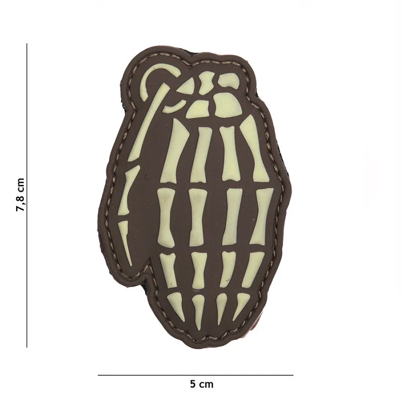 ACM AIRSOFT Patch 3D PVC Skull Granade · Marrón