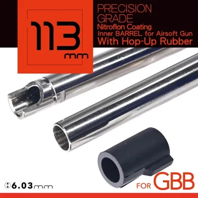 6.03mm Inner Barrel + 50° Hop Up Bucking for Marui Gas Pistol (113mm) - UNICORN