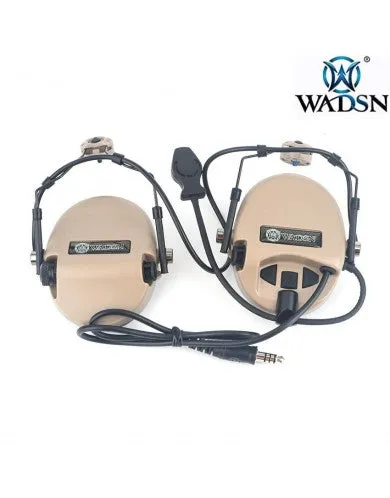 Wadsn Headset Basic Version Hi-Threat 1 Style Type 2 for Helmet · Tan / FDE