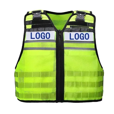 Gilet Gendarmerie Fluo Compact - Jaune 3m Épuré Léger - BDU AIRSOFT