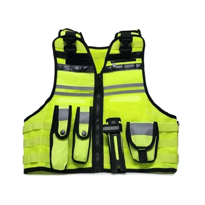 Gilet Gendarmerie Jaune Fluo - 3m Haute Visibilité Professionnel - BDU AIRSOFT