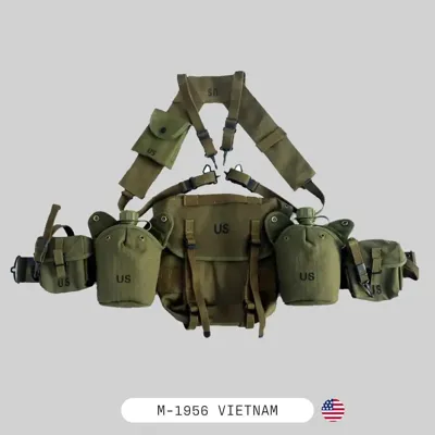 Gilet M-1956 - Reconstitution Guerre Vietnam Coton Authentique - BDU AIRSOFT