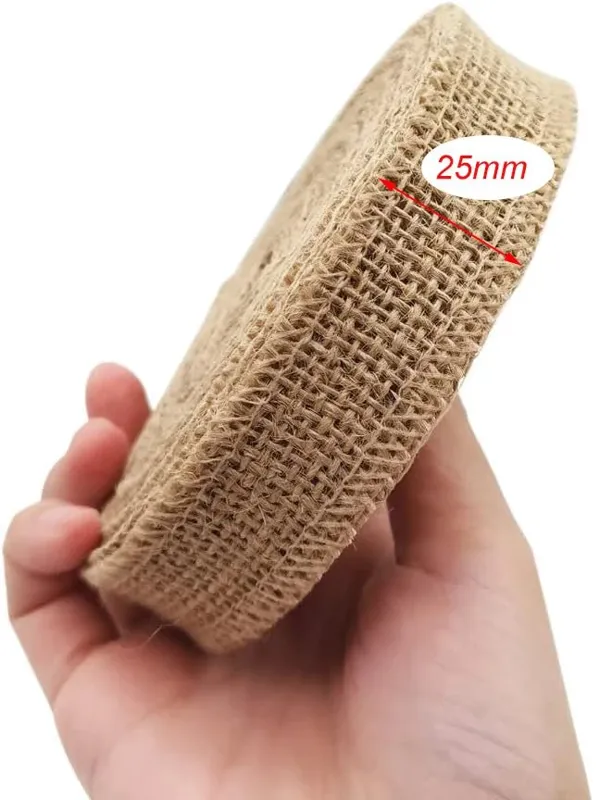 BDU AIRSOFT Ruban de Toile de Jute Naturelle pour Confection Ghillie DIY