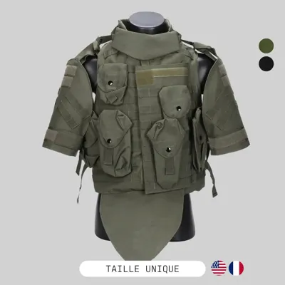 Tenue GIGN Complète - Gilet Pare-Balles + Sac Modulaire Army - BDU AIRSOFT