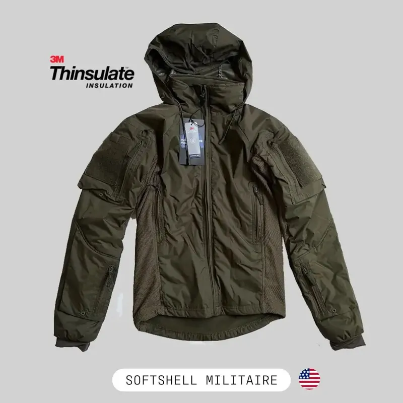 BDU AIRSOFT Veste Militaire Softshell · Verde / OD