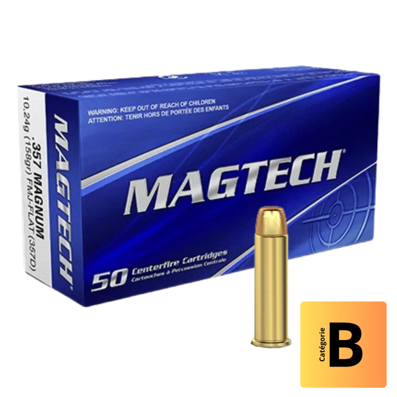 sidam Cartouches Magtech 357 Mag 158g Fmj
