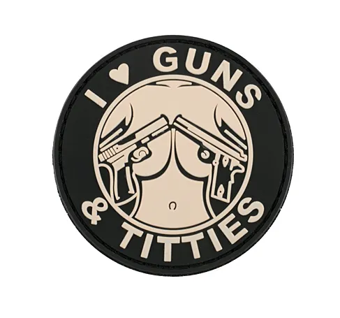 taiwangun Patch PVC I Like Guns & Titties