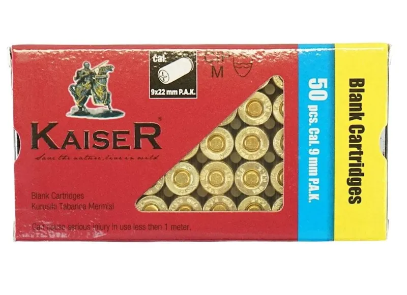 KAISER Munizioni a Salve Da 9mm Pak