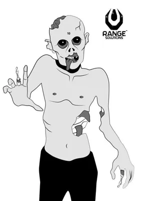 10x Bersagli 70x50cm Zombie - RANGE SOLUTIONS