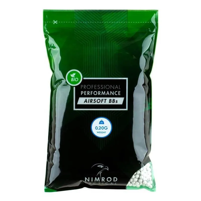 Nimrod Bolas Bio 0.20g Professional Performance 1kg · Blanco