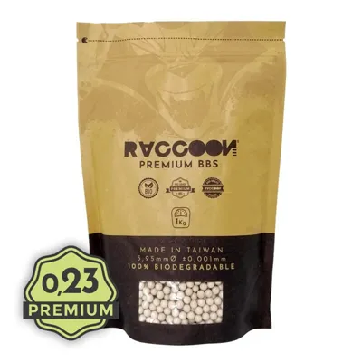 Bolas Bio 0.23g Premium BBs 1kg - RACCOON